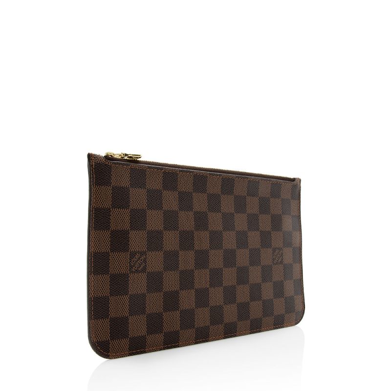 Louis Vuitton Damier Ebene Neverfull MM Pochette (SHF-21421)