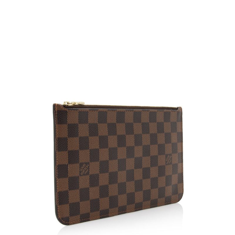 Louis Vuitton Damier Ebene Neverfull MM Pochette (SHF-22053)