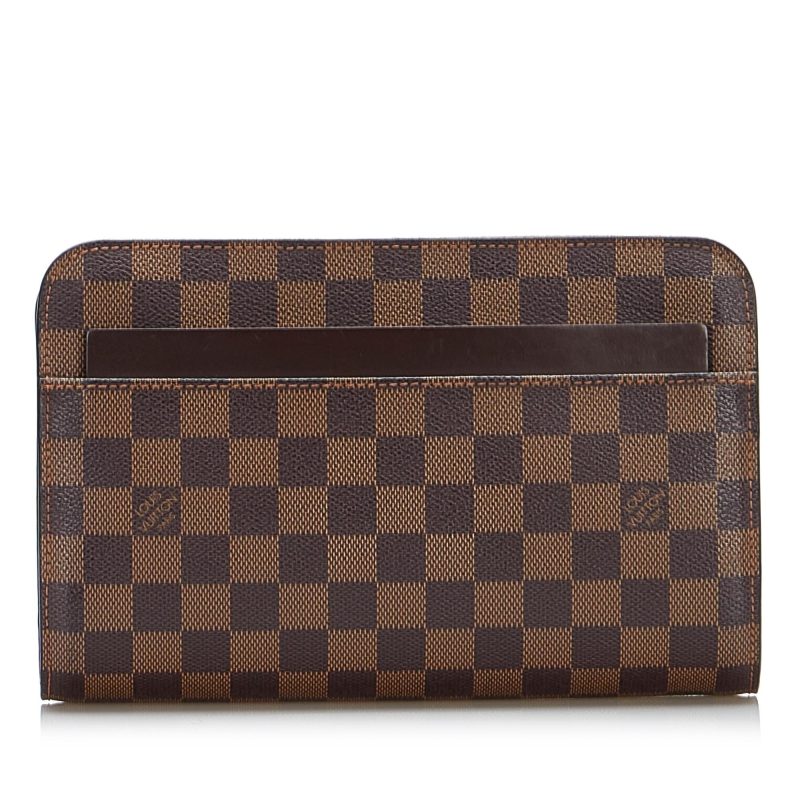 Louis Vuitton Damier Ebene Pochette Saint Louis (SHG-iW4Dio) - Image 9
