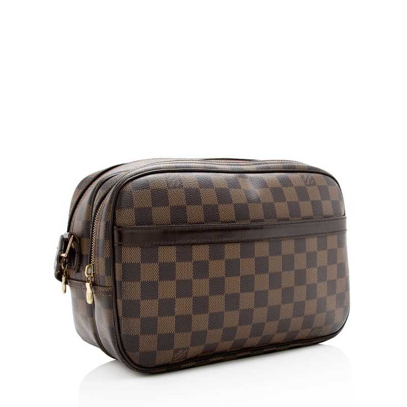 Louis Vuitton Damier Ebene Reporter PM Messenger Bag (SHF-18896)