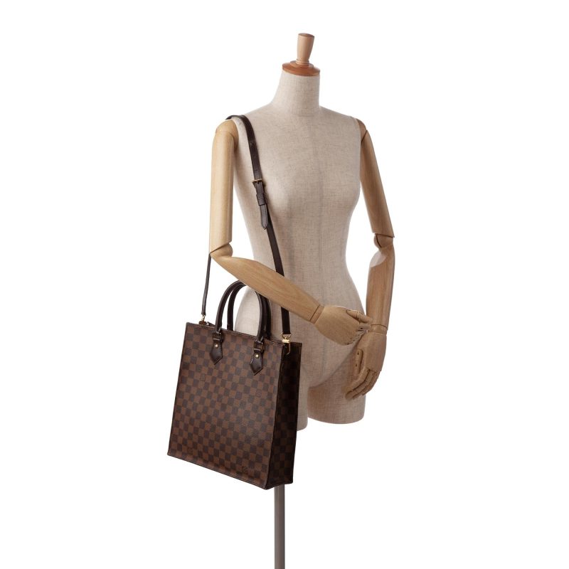 Louis Vuitton Damier Ebene Sac Plat (SHG-2oEhod) - Image 4