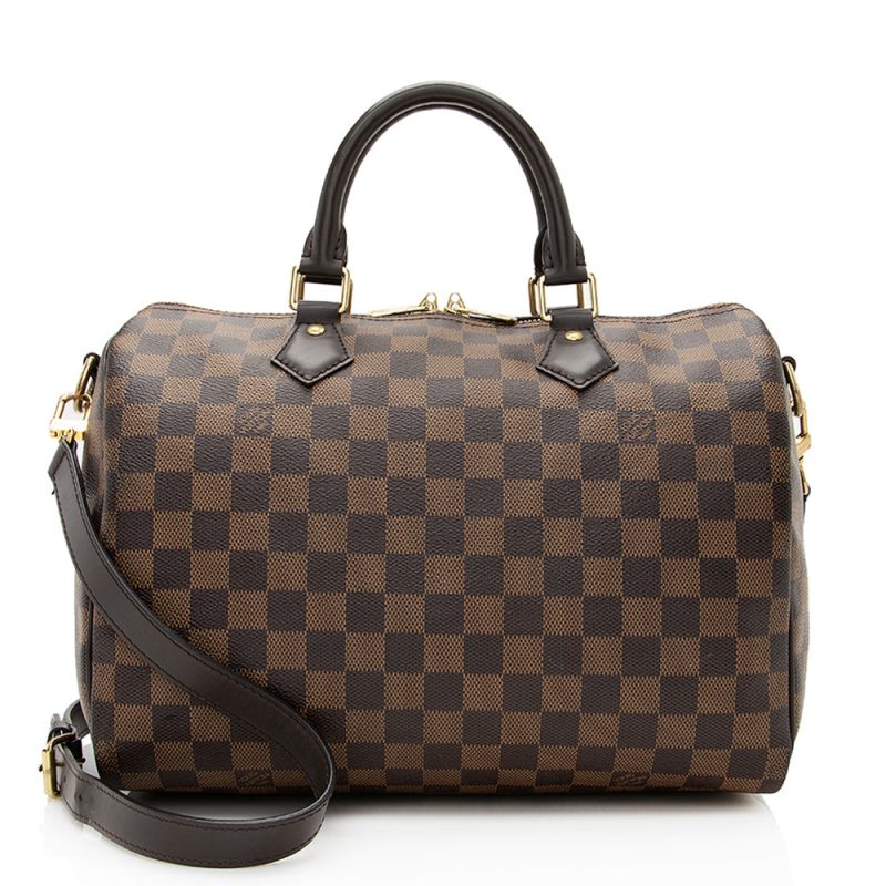 Louis Vuitton Damier Ebene Speedy Bandouliere 30 Satchel (SHF-20250) - Image 20
