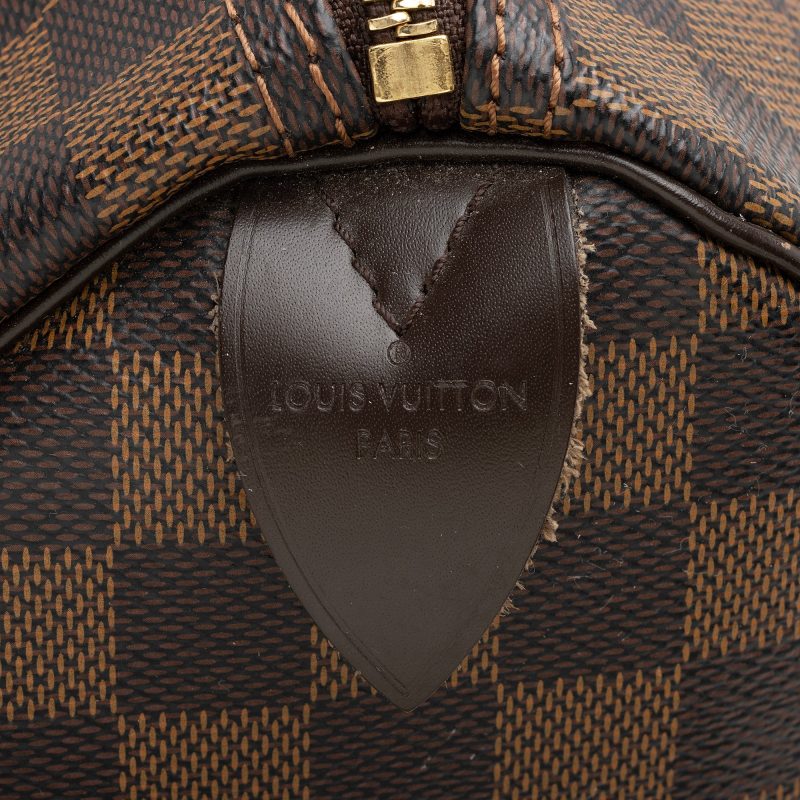 Louis Vuitton Damier Ebene Speedy 35 Satchel (SHF-22618) - Image 13