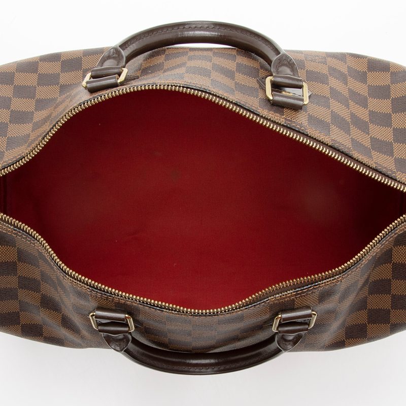 Louis Vuitton Damier Ebene Speedy 35 Satchel (SHF-22618) - Image 6