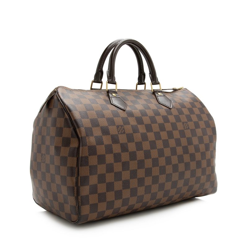 Louis Vuitton Damier Ebene Speedy 35 Satchel (SHF-22618)