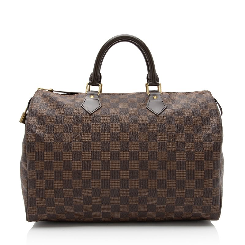 Louis Vuitton Damier Ebene Speedy 35 Satchel (SHF-Gl4EF7) - Image 2