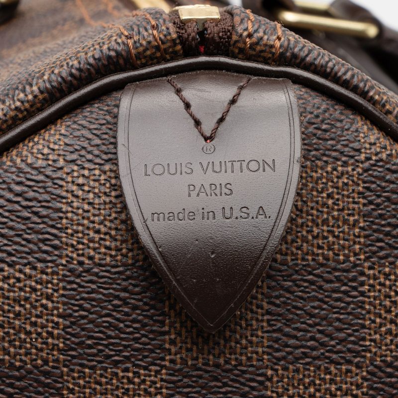 Louis Vuitton Damier Ebene Speedy 35 Satchel (SHF-Gl4EF7) - Image 7