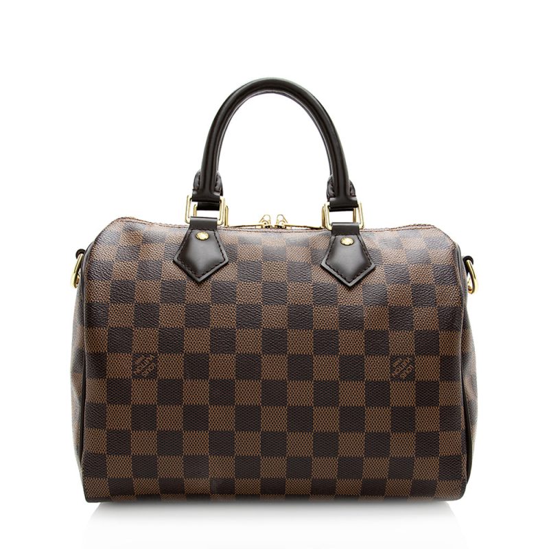 Louis Vuitton Damier Ebene Speedy Bandouliere 25 Satchel (SHF-20767) - Image 2