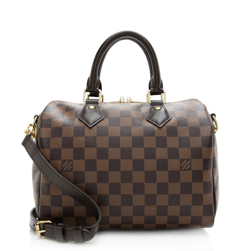 Louis Vuitton Damier Ebene Speedy Bandouliere 25 Satchel (SHF-20767) - Image 17
