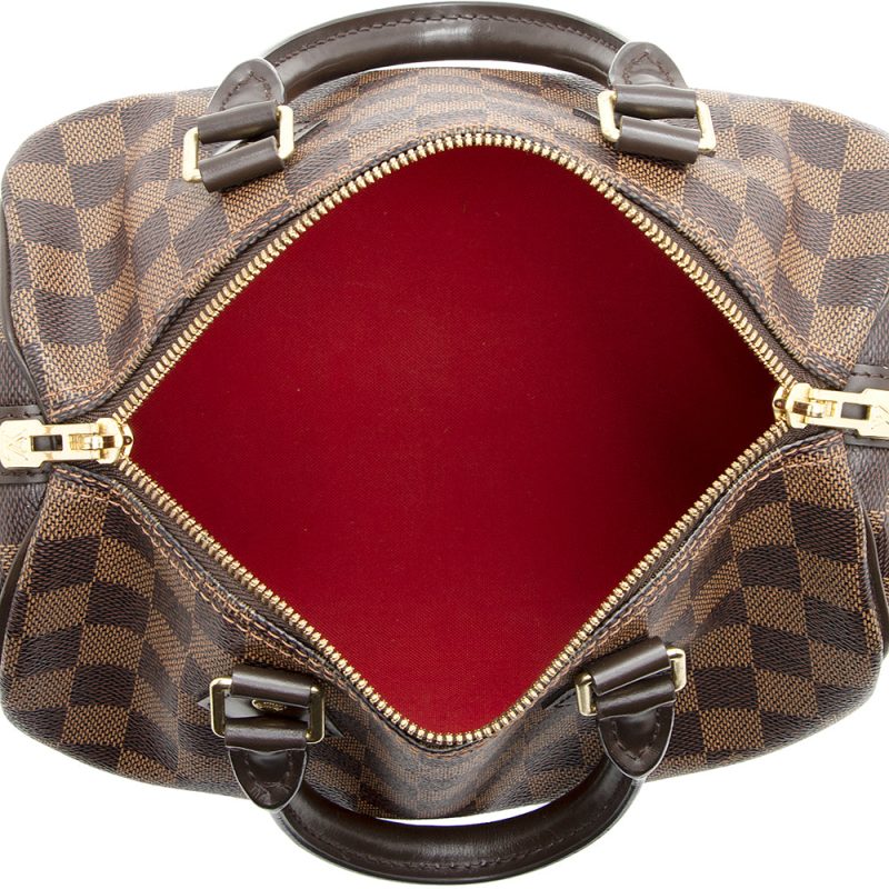 Louis Vuitton Damier Ebene Speedy Bandouliere 25 Satchel (SHF-20767) - Image 6