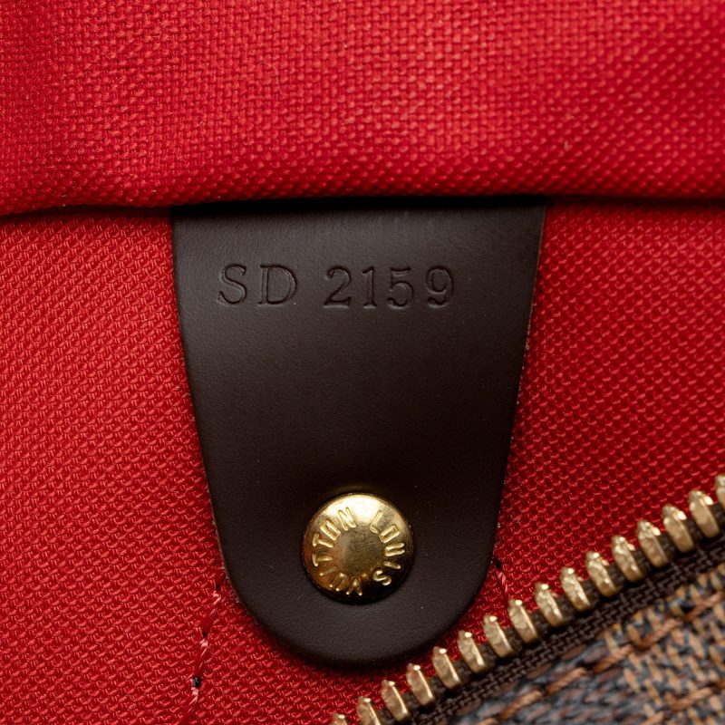 Louis Vuitton Damier Ebene Speedy Bandouliere 25 Satchel (SHF-El704A) - Image 5