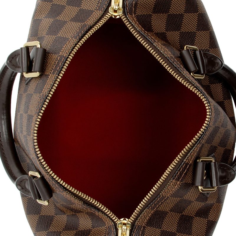Louis Vuitton Damier Ebene Speedy Bandouliere 25 Satchel (SHF-El704A) - Image 6