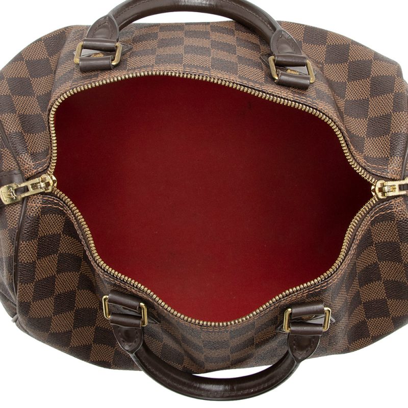 Louis Vuitton Damier Ebene Speedy Bandouliere 30 Satchel (SHF-21943) - Image 6
