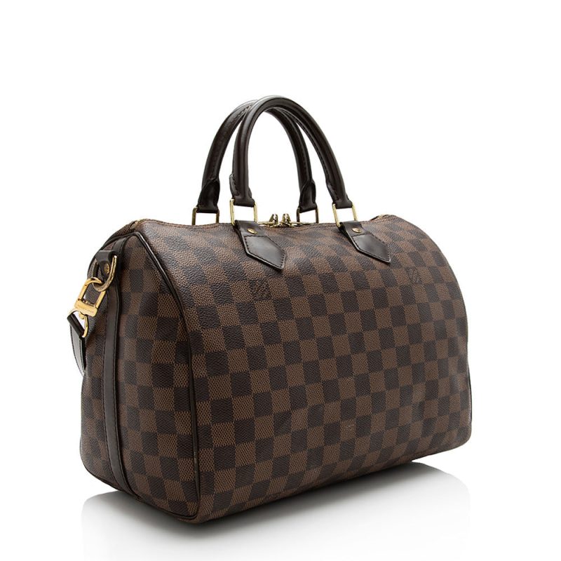 Louis Vuitton Damier Ebene Speedy Bandouliere 30 Satchel (SHF-21943)