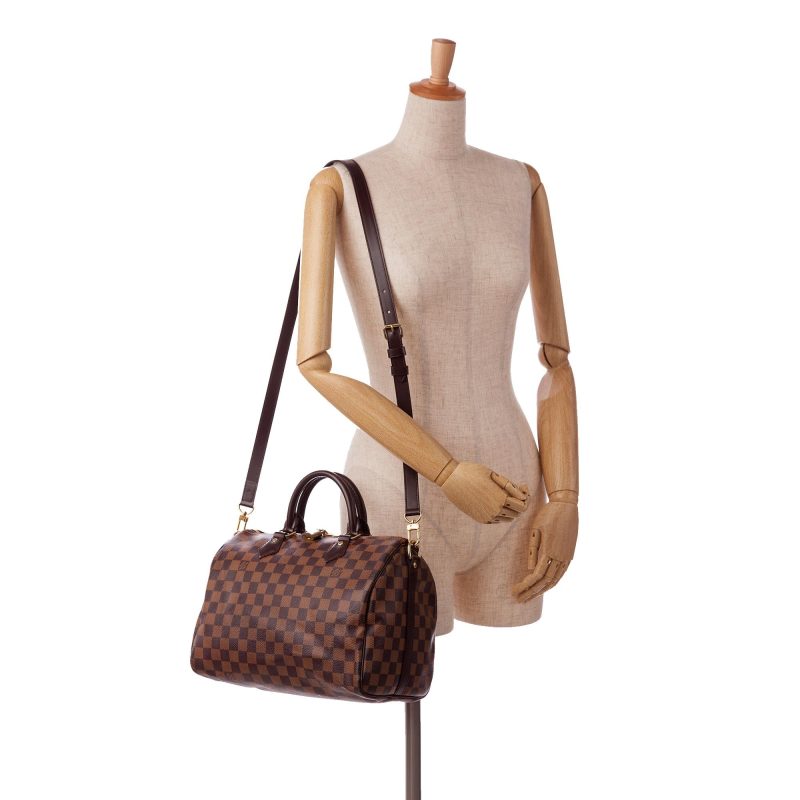 Louis Vuitton Damier Ebene Speedy Bandouliere 30 (SHG-qpvxqm) - Image 4