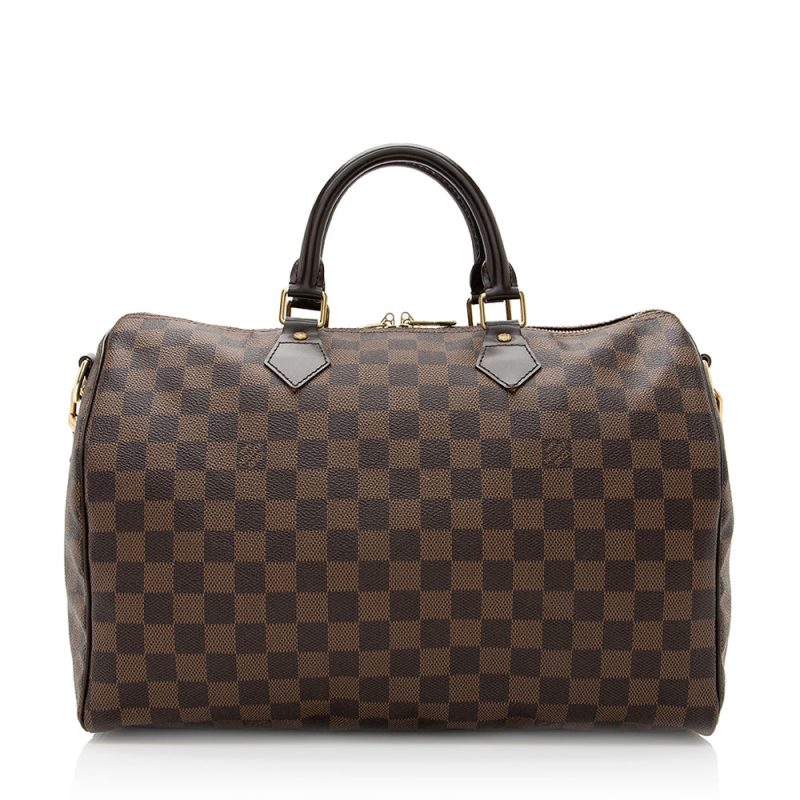 Louis Vuitton Damier Ebene Speedy Bandouliere 35 Satchel (SHF-20751) - Image 2