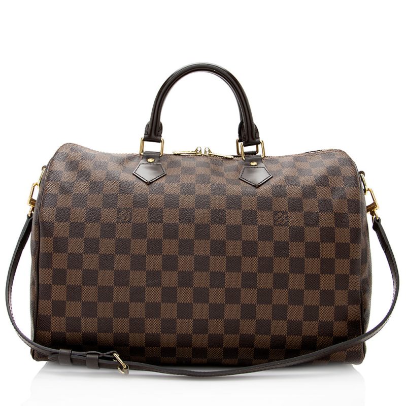 Louis Vuitton Damier Ebene Speedy Bandouliere 35 Satchel (SHF-20751) - Image 14