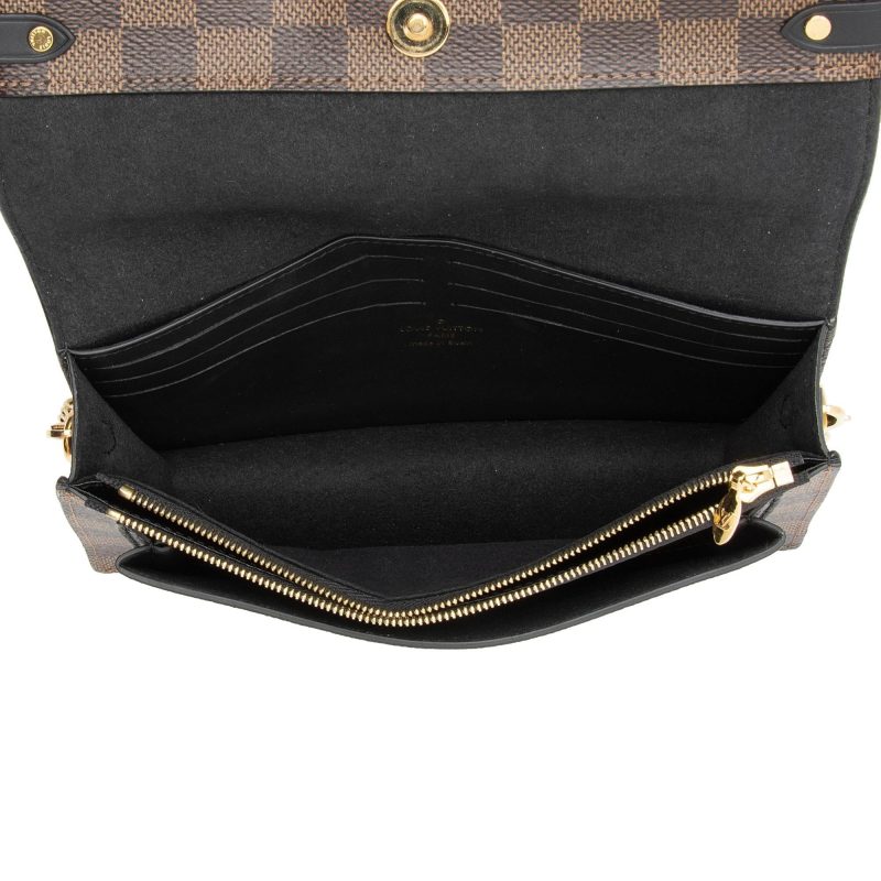 Louis Vuitton Damier Ebene Vavin Chain Wallet (SHF-Q7lkzh) - Image 6