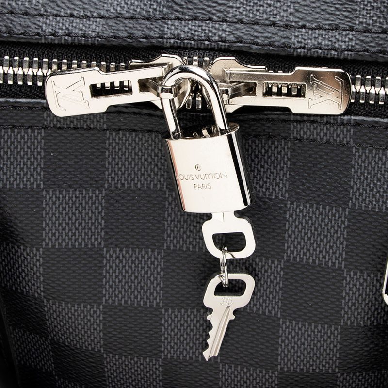 Louis Vuitton Damier Graphite Keepall Bandouliere 55 Duffel Bag (SHF-18775) - Image 8