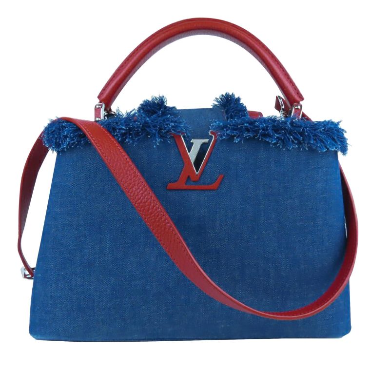 Louis Vuitton Denim Capucines PM (SHG-M3Scgr) - Image 11