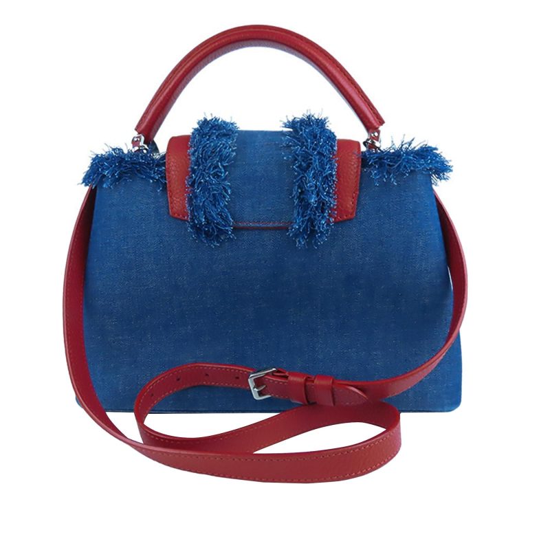 Louis Vuitton Denim Capucines PM (SHG-M3Scgr)
