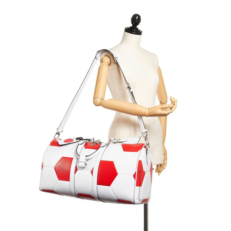 Louis Vuitton Epi FIFA World Cup Keepall Bandouliere 50 (SHG-31447) - Image 11
