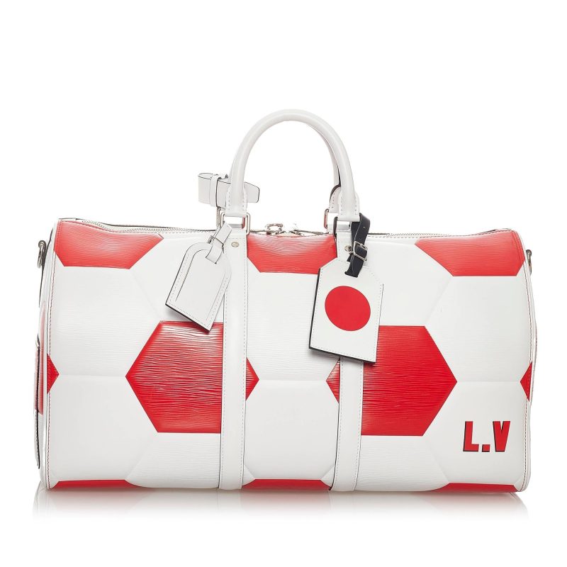 Louis Vuitton Epi FIFA World Cup Keepall Bandouliere 50 (SHG-31447) - Image 12