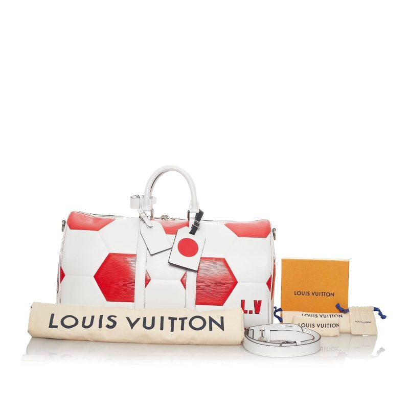 Louis Vuitton Epi FIFA World Cup Keepall Bandouliere 50 (SHG-31447) - Image 4