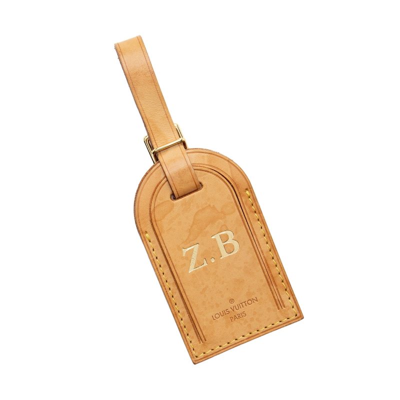 Louis Vuitton Leather Luggage Tag (SHF-vd8fo5) - Image 3