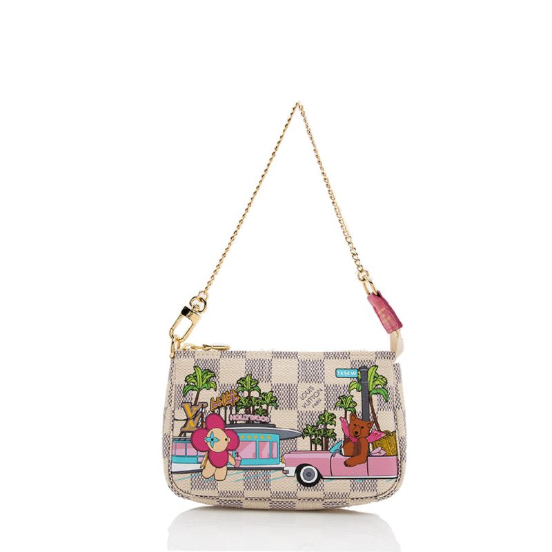 Louis Vuitton Lmd Ed Damier Azur Animation Hollywood Mini Pochette Accessoires (SHF-20665) - Image 8