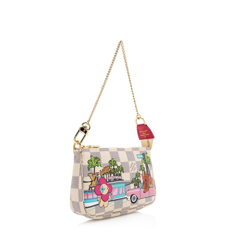 Louis Vuitton Lmd Ed Damier Azur Animation Hollywood Mini Pochette Accessoires (SHF-20665)