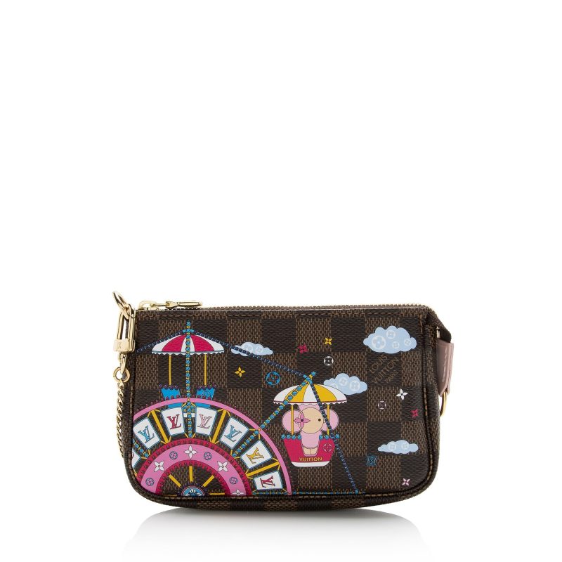 Louis Vuitton Limited Edition Damier Ebene Big Wheel Mini Pochette Accessoires (SHF-22269) - Image 9