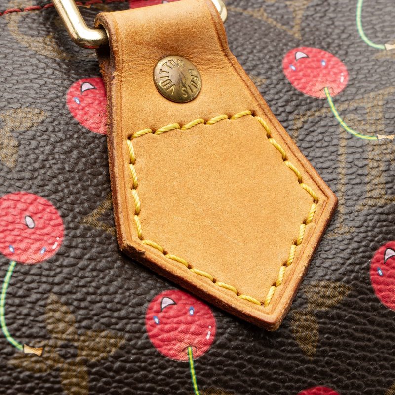 Louis Vuitton Limited Edition Monogram Canvas Cerises Speedy 25 Satchel (SHF-CSMshZ) - Image 14
