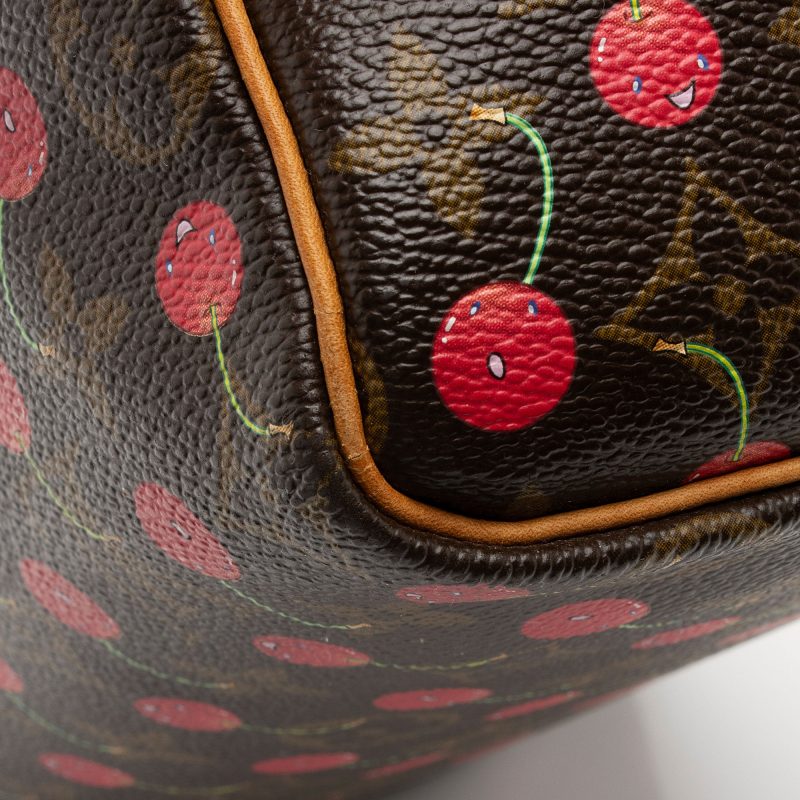 Louis Vuitton Limited Edition Monogram Canvas Cerises Speedy 25 Satchel (SHF-CSMshZ) - Image 15