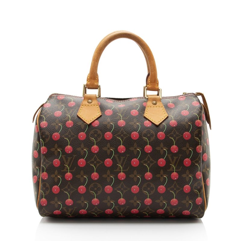 Louis Vuitton Limited Edition Monogram Canvas Cerises Speedy 25 Satchel (SHF-CSMshZ) - Image 20