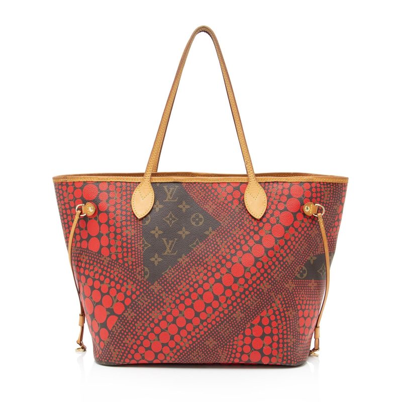 Louis Vuitton Limited Edition Monogram Canvas Kusama Neverfull MM Tote (SHF-23298) - Image 2
