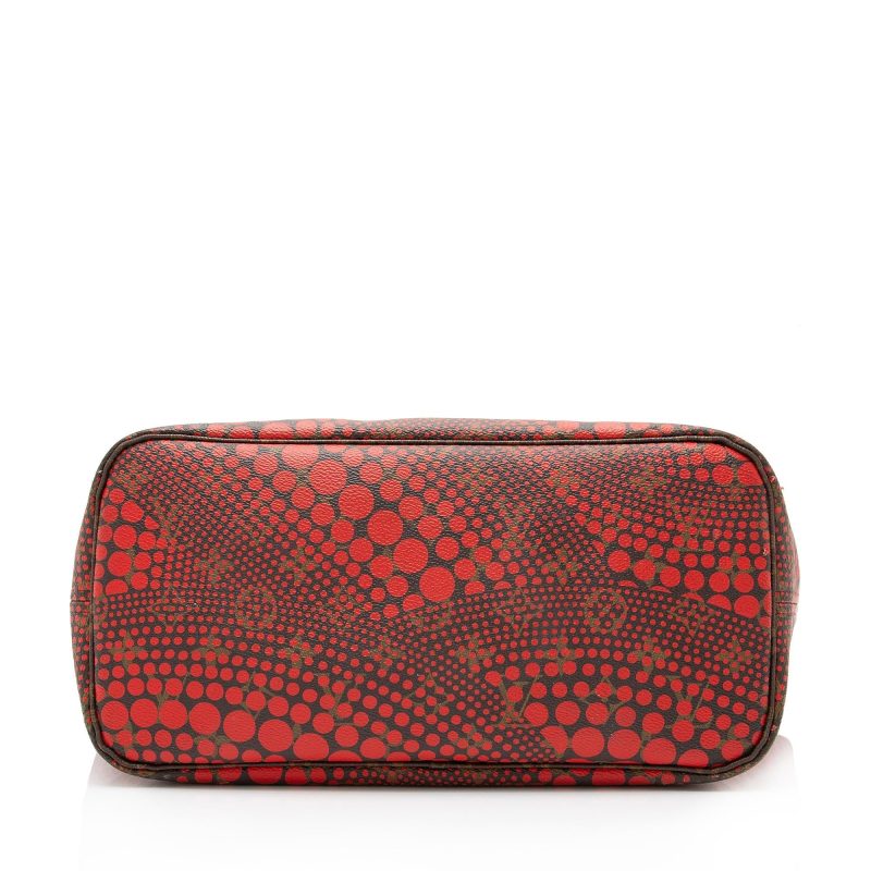 Louis Vuitton Limited Edition Monogram Canvas Kusama Neverfull MM Tote (SHF-23298) - Image 3