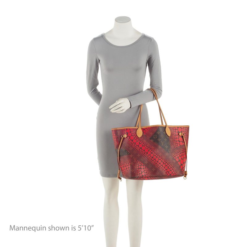 Louis Vuitton Limited Edition Monogram Canvas Kusama Neverfull MM Tote (SHF-23298) - Image 4