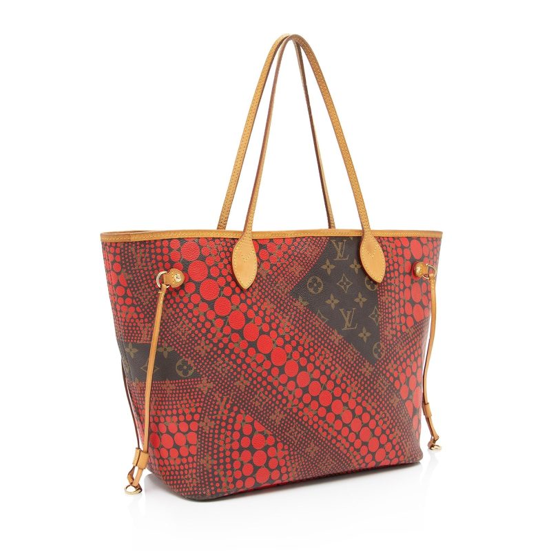 Louis Vuitton Limited Edition Monogram Canvas Kusama Neverfull MM Tote (SHF-23298)