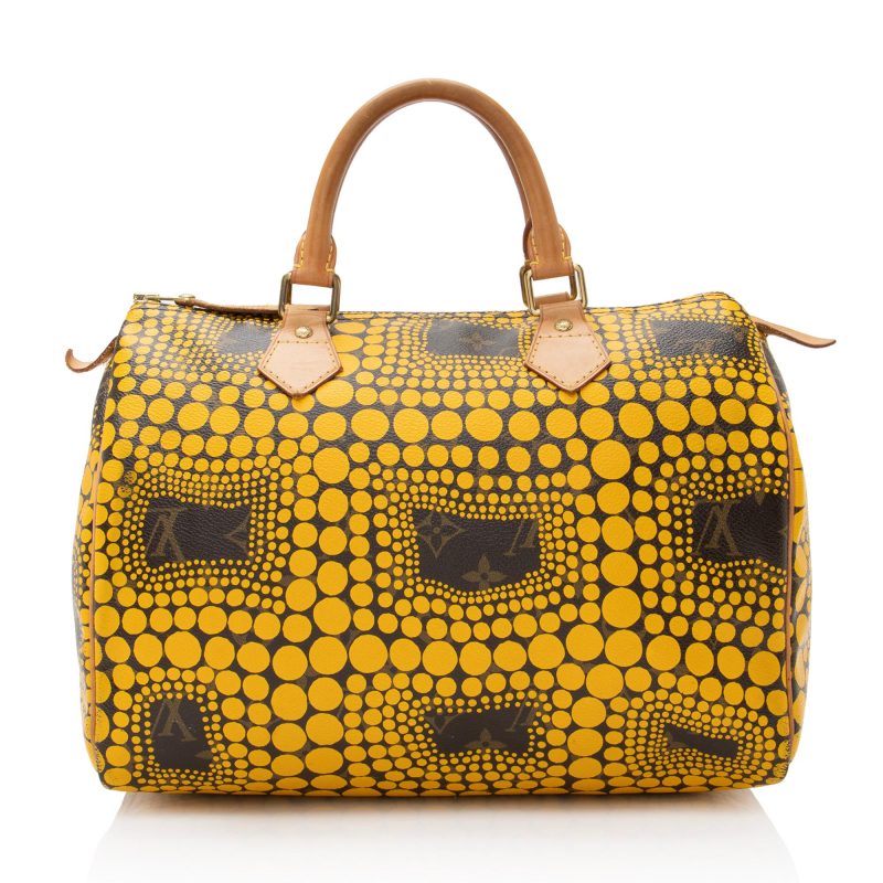 Louis Vuitton Limited Edition Monogram Canvas Kusama Speedy 30 Satchel (SHF-22942) - Image 2