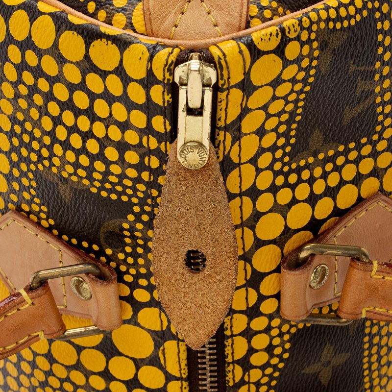 Louis Vuitton Limited Edition Monogram Canvas Kusama Speedy 30 Satchel (SHF-22942) - Image 8