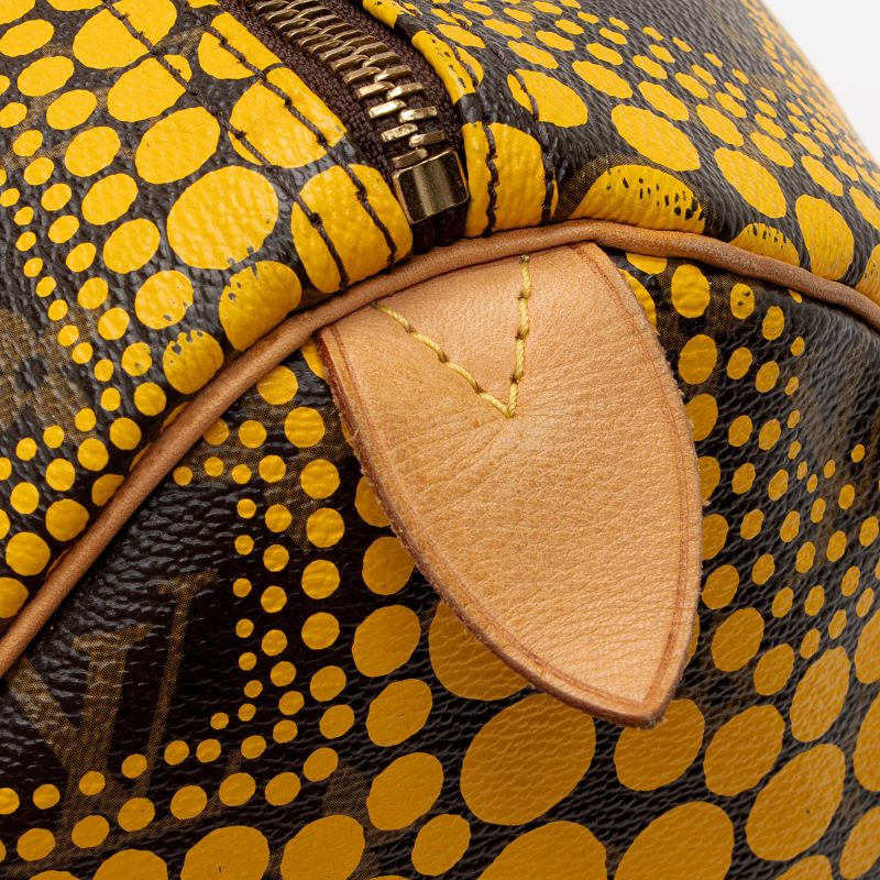 Louis Vuitton Limited Edition Monogram Canvas Kusama Speedy 30 Satchel (SHF-22942) - Image 19