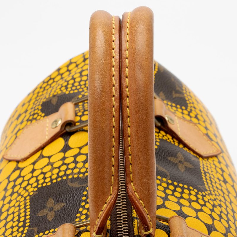 Louis Vuitton Limited Edition Monogram Canvas Kusama Speedy 30 Satchel (SHF-22942) - Image 12