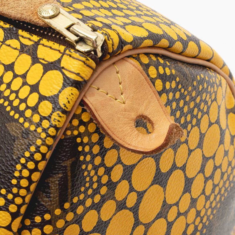 Louis Vuitton Limited Edition Monogram Canvas Kusama Speedy 30 Satchel (SHF-22942) - Image 17
