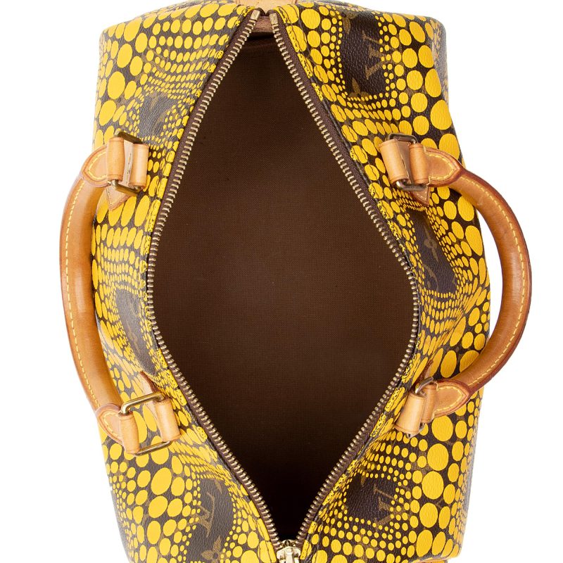 Louis Vuitton Limited Edition Monogram Canvas Kusama Speedy 30 Satchel (SHF-22942) - Image 6