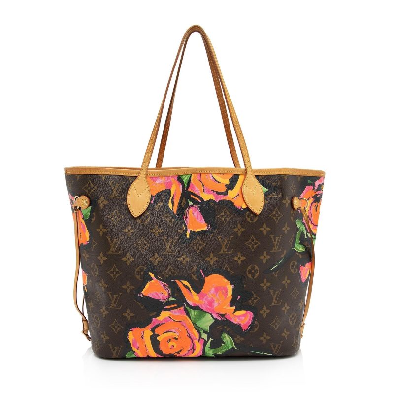 Louis Vuitton Limited Edition Monogram Canvas Roses Neverfull MM Tote (SHF-08P0EY) - Image 2