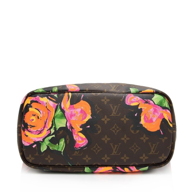 Louis Vuitton Limited Edition Monogram Canvas Roses Neverfull MM Tote (SHF-08P0EY) - Image 3