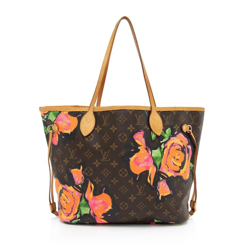 Louis Vuitton Limited Edition Monogram Canvas Roses Neverfull MM Tote (SHF-08P0EY) - Image 20