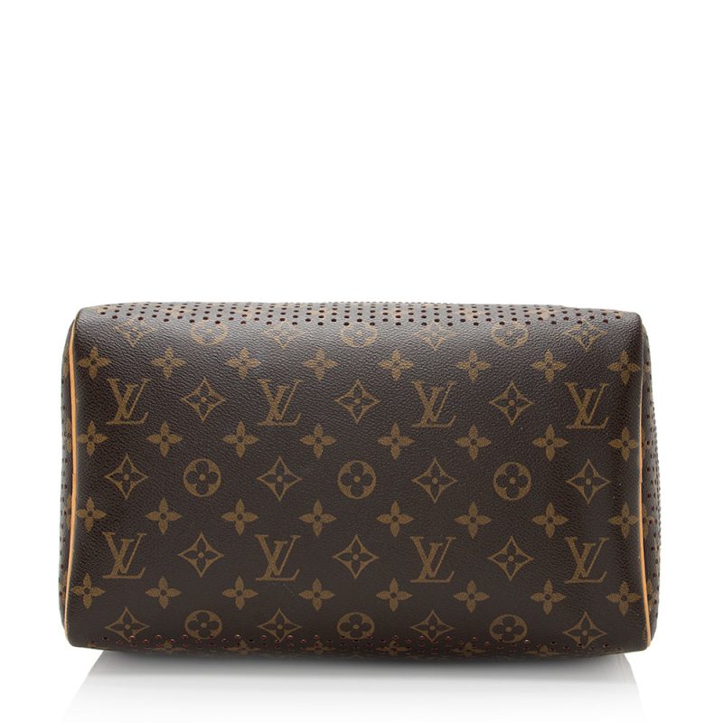 Louis Vuitton Limited Edition Monogram Canvas Perforated Speedy 30 Satchel (SHF-20760) - Image 3