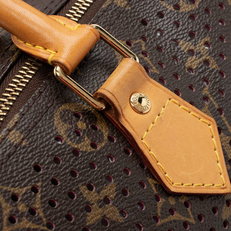 Louis Vuitton Limited Edition Monogram Canvas Perforated Speedy 30 Satchel (SHF-20760) - Image 11
